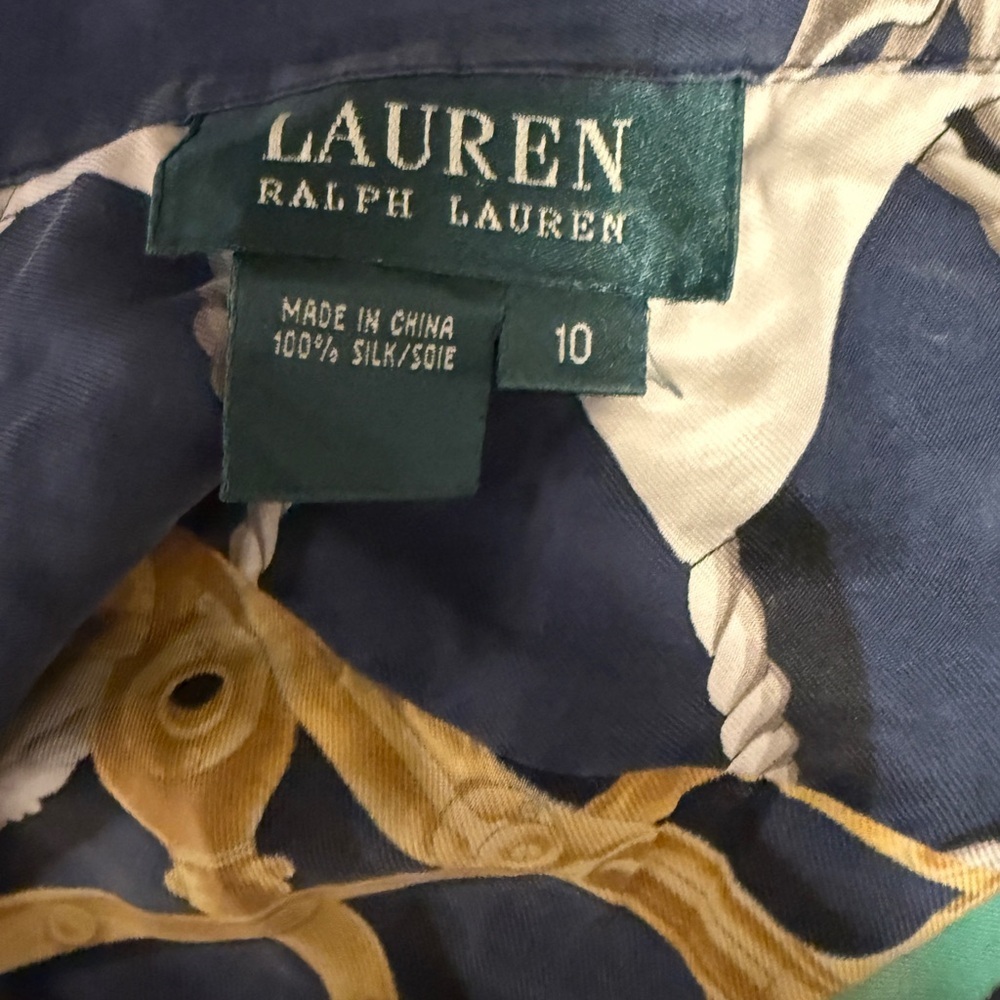 Lauren Ralph Lauren RARE HOLY GRAIL 90’s Silk Shirt 1992 1993 Archive 10 - Picture 6 of 6
